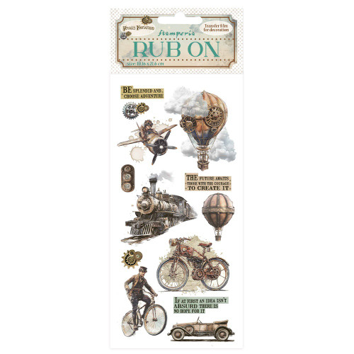 3 Pack - Stamperia Voyages Fantastiques Rub-On 4"X8.5"-The Age of Adventure - 5A003757-1H85H - 5993110047315