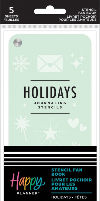2 Pack - Happy Planner Stencil Fan Book-Holiday - 5A0036TR-1H7ZN - 673807708990