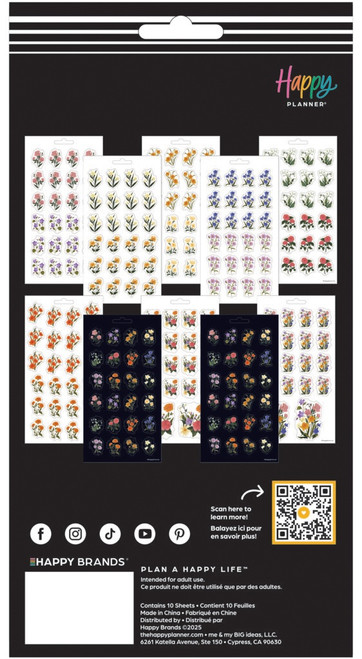 3 Pack - Happy Planner 10 Sheet Sticker Value Pack-Dark Garden - 5A0036WJ-1H7ZM