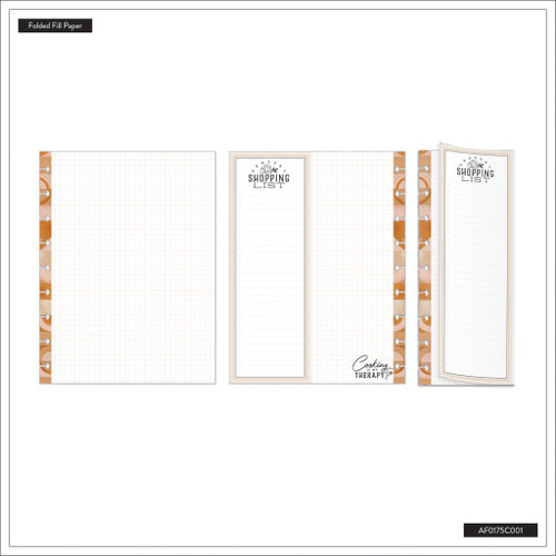 3 Pack - Happy Planner Grocery List Classic Folded Fill Paper-Rustic Roots - 5A0036VN-1H80P