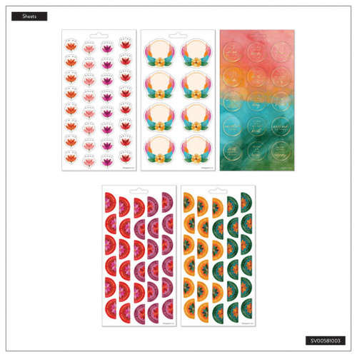3 Pack - Happy Planner 10 Sheet Sticker Value Pack-Floral Energy - 5A0036WJ-1H81D