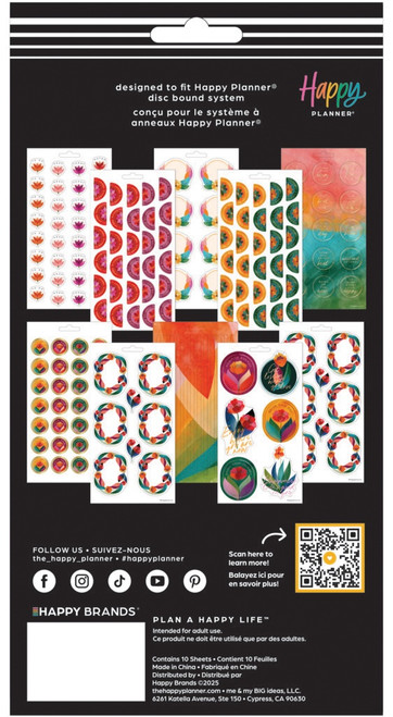 3 Pack - Happy Planner 10 Sheet Sticker Value Pack-Floral Energy - 5A0036WJ-1H81D