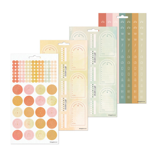 3 Pack - Happy Planner 10 Sheet Sticker Value Pack-Textured Canvas Budget - 5A0036WJ-1H811