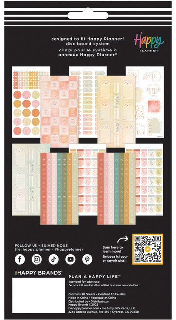 3 Pack - Happy Planner 10 Sheet Sticker Value Pack-Textured Canvas Budget - 5A0036WJ-1H811