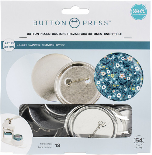 3 Pack - We R Button Press Refill Pack 18/Pkg-Large (58mm) - WR661098 - 633356610984