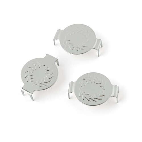 2 Pack - We R Charm Stapler Charm 12/Pkg-Silver Round With Leaf Emboss - A50023C2-G16C4 2 Pack - We R Charm Stapler Charm 12/Pkg-Silver Round With Leaf Emboss - A50023C2-G16C4