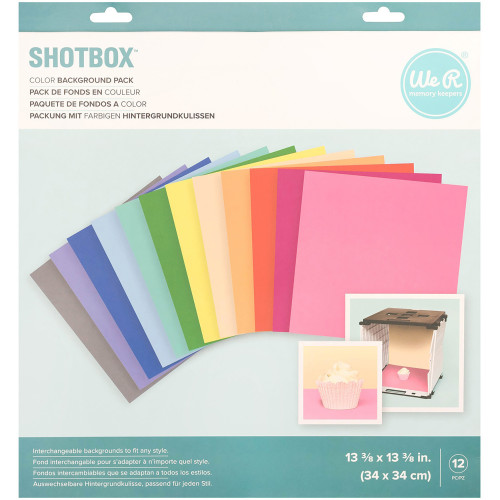 3 Pack - We R ShotBox Background 12/Sheets-Color - WR660411 - 633356604112