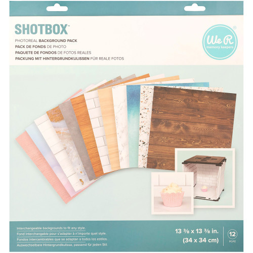 3 Pack - We R ShotBox Background 12/Sheets-Photoreal - WR660417 - 633356604174