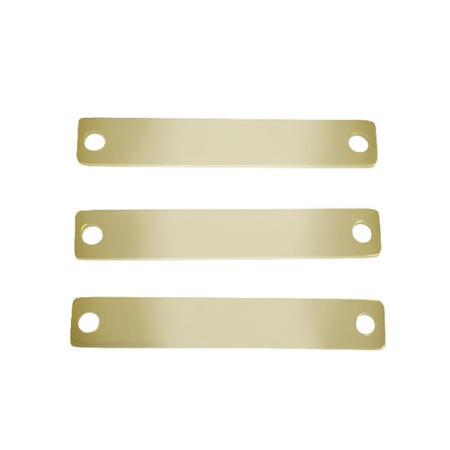 3 Pack - We R Makers Jewelry Press Stainless Steel Charms 3/Pkg-Name Bar - WRJCHARM-642