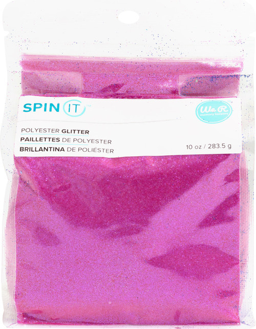 2 Pack - We R Spin It Extra Fine Glitter 10oz-Hot Pink - WREXFGL-609 - 633356606093