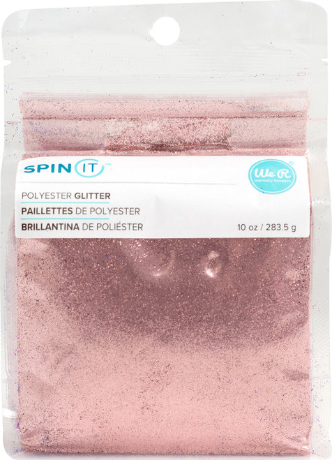 2 Pack - We R Spin It Extra Fine Glitter 10oz-Rose Gold - WREXFGL-614 - 633356606147