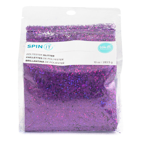 2 Pack - We R Spin It Chunky Glitter 10oz-Purple - WRCHGL-618 - 633356606185