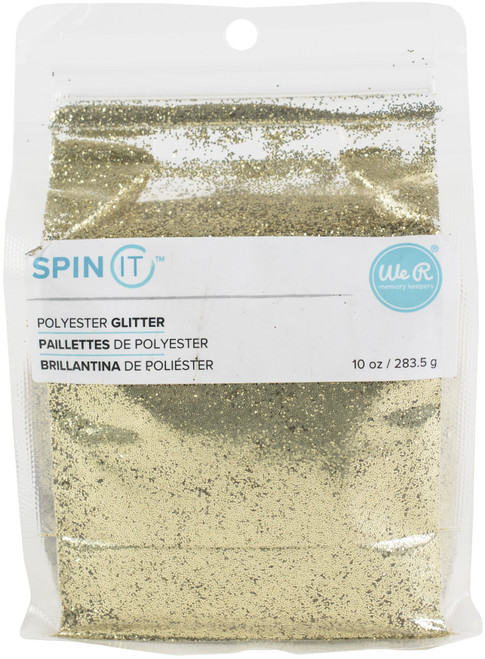 2 Pack - We R Spin It Fine Glitter 10oz-Gold - Extra Fine - WRFNGL-118 - 633356611189