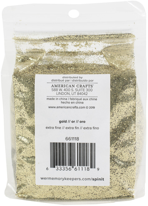 2 Pack - We R Spin It Fine Glitter 10oz-Gold - Extra Fine - WRFNGL-118