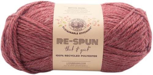 3 Pack - Lion Brand Re-Spun Thick & Quick Yarn-Dark Cherry - 843-114 - 023032078847