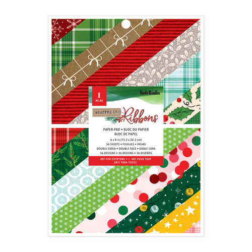 2 Pack - Vicki Boutin Wrapped In Ribbons Paper Pad 6"X8"-36 Sheets - 5A002799-1G9J4 - 765468088365