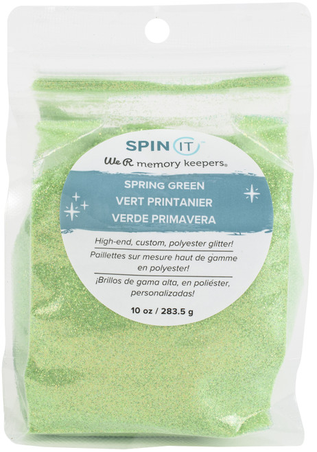 2 Pack - We R Spin It Fine Glitter 10oz-Spring Green - WRFNGL-218 - 633356612186