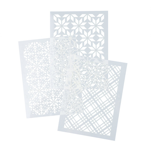 3 Pack - Vicki Boutin Peppermint Kisses Stencil Pack 3/Pkg-Snowflakes - VB021954 3 Pack - Vicki Boutin Peppermint Kisses Stencil Pack 3/Pkg-Snowflakes - VB021954