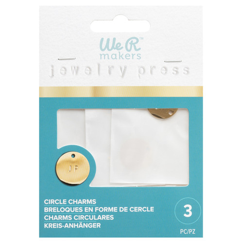 3 Pack - We R Makers Jewelry Press Stainless Steel Charms 3/Pkg-Circle - WRJCHARM-640 - 633356634140