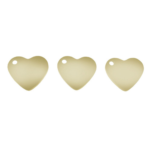 3 Pack - We R Makers Jewelry Press Stainless Steel Charms 3/Pkg-Heart - WRJCHARM-639