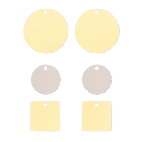 3 Pack - We R Jewelry Press Aluminum Charms 6/Pkg-Assorted Shapes - 60000644 3 Pack - We R Jewelry Press Aluminum Charms 6/Pkg-Assorted Shapes - 60000644