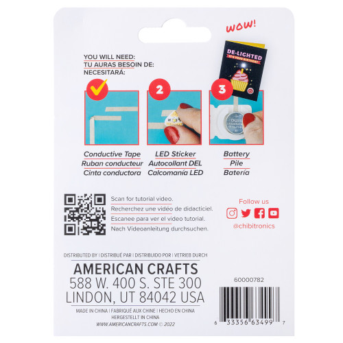 3 Pack - We R Chibitronics Conductive Fabric Tape-12.2 Meters - 60000782