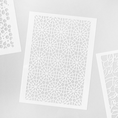 3 Pack - Vicki Boutin Mixed Media Stencil-5"X7" - VB030517