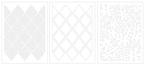 3 Pack - Vicki Boutin Bold And Bright Stencil Pack 3/Pkg-Diamond In The Rough - 5A0026K5-1G91V