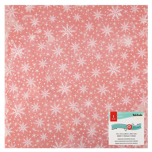 5 Pack - Vicki Boutin Peppermint Kisses Specialty Paper 12"X12"-Iridescent Foiled Vellum - VB021939 - 765468044255