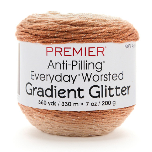 Premier Everyday Worsted Gradient Glitter Yarn-Fawn Tones - 5A003CLP-1H8X7 - 840166860175