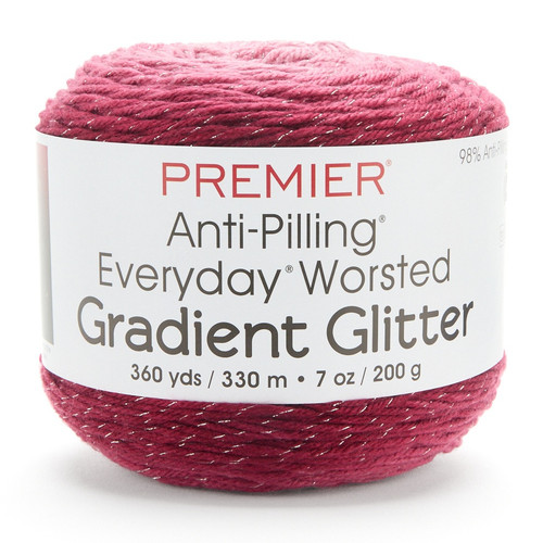 Premier Everyday Worsted Gradient Glitter Yarn-Sangria Tones - 5A003CLP-1H8X9 - 840166860151