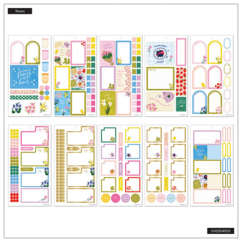 Happy Planner Big 30 Sheet Sticker Value Pack-Spring Charm Classic - 5A0036W9-1H81Q