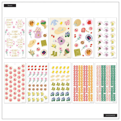 Happy Planner Big 30 Sheet Sticker Value Pack-Spring Charm Classic - 5A0036W9-1H81Q