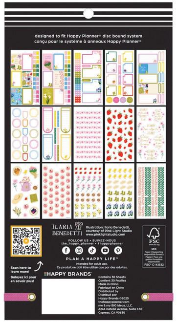 Happy Planner Big 30 Sheet Sticker Value Pack-Spring Charm Classic - 5A0036W9-1H81Q