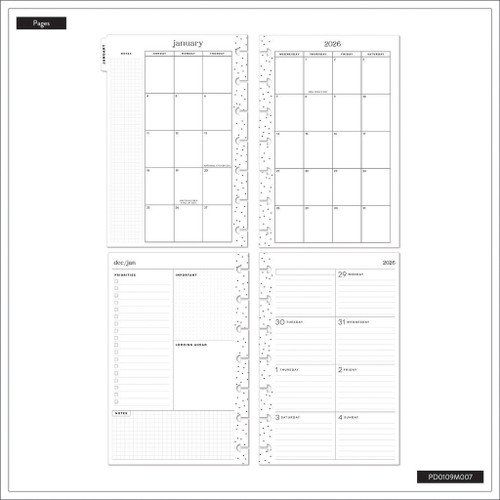 Happy Planner Mini 12 Month Disc Bound Dated Planner-Heritage Charm; Jan '26 - Dec '26 - 5A0036WK-1H81H