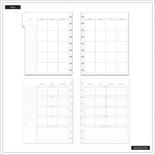 Happy Planner Meal Planning Classic Extension Pack-Rustic Roots - 5A0036WW-1H812 Happy Planner Meal Planning Classic Extension Pack-Rustic Roots - 5A0036WW-1H812