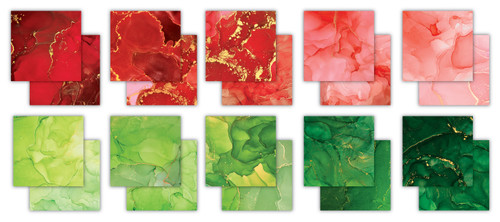 Craft Consortium Double-Sided Paper Pad 12"X12" 30/Pkg-Ink Drops - Festive - 5A003CL9-1H8WL