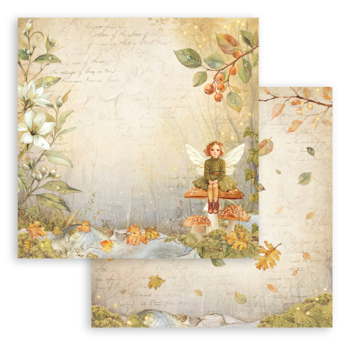 Stamperia Whispering Woods Double-Sided Cardstock 12"x12"-Fairy - 5A003744-1H84Z - 5993110046790