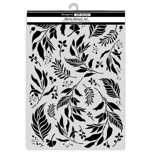 Stamperia Stencils Art Stories A3 11.7"x16.5"-Leaves - 5A00374R-1H867 - 5993110047384
