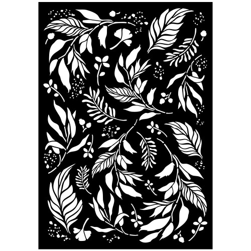 Stamperia Stencils Art Stories A3 11.7"x16.5"-Leaves - 5A00374R-1H867 Stamperia Stencils Art Stories A3 11.7"x16.5"-Leaves - 5A00374R-1H867