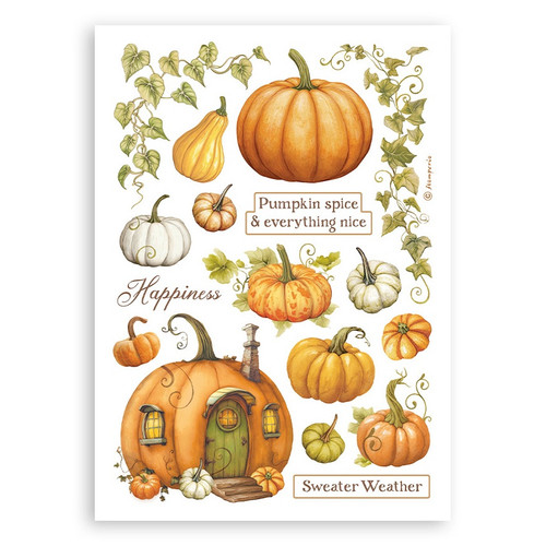 Stamperia A5 Washi Pad 8/Pkg-Whispering Woods - 5A00374B-1H853