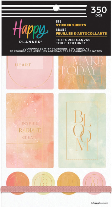 Happy Planner Big 30 Sheet Sticker Value Pack-Textured Canvas - 5A0036W9-1H80F - 673807708273 Happy Planner Big 30 Sheet Sticker Value Pack-Textured Canvas - 5A0036W9-1H80F - 673807708273