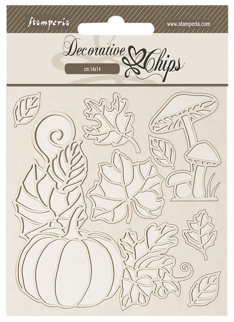 Stamperia Whispering Woods Decorative Chips 5.5"X5.5"-Pumpkin - 5A003754-1H85N - 5993110047193