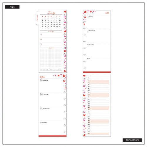 Happy Planner Skinny 12 Month Disc Bound Dated Planner-Seasonal Charm; Jan '26 - Dec '26 - 5A0036X2-1H80H