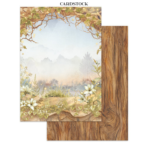Stamperia Junk Journal Stickers, Cut-Outs, Backgrounds-Whispering Woods - 5A00374Y-1H85S