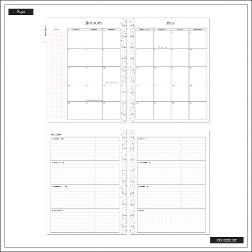 Happy Planner Chenille 12 Month Disc Bound Dated Planner-Star Signs Embriodery Classic; '26 - '26 - 5A0036VD-1H80W Happy Planner Chenille 12 Month Disc Bound Dated Planner-Star Signs Embriodery Classic; '26 - '26 - 5A0036VD-1H80W