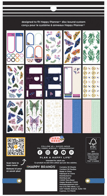Happy Planner Big 30 Sheet Sticker Value Pack-Butterfly Botanics - 5A0036W9-1H80X