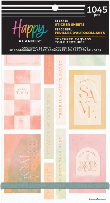 Happy Planner Big 30 Sheet Sticker Value Pack-Textured Canvas Budget Classic - 5A0036W9-1H813 - 673807708440