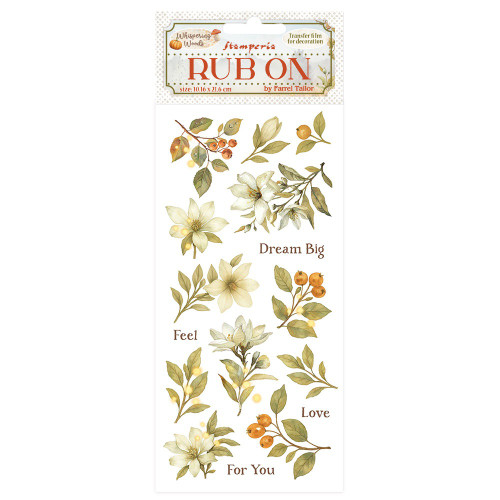 Stamperia Whispering Woods Rub-On 4"X8.5"-Magnolia - 5A00374S-1H86S - 5993110047094