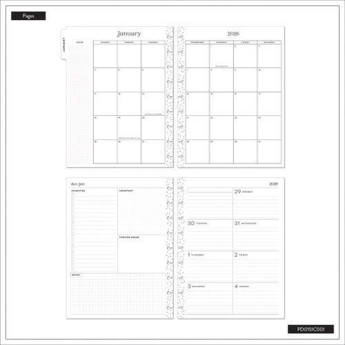 Happy Planner 12 Month Disc Bound Dated Planner-INTL Believe You Can; Jan '26 - Dec '26 - 5A0036V8-1H819 Happy Planner 12 Month Disc Bound Dated Planner-INTL Believe You Can; Jan '26 - Dec '26 - 5A0036V8-1H819
